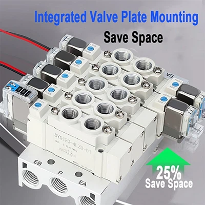 ¿Cuál es la distinción entre una forma 5/2- y una válvula solenoide de 5/3-